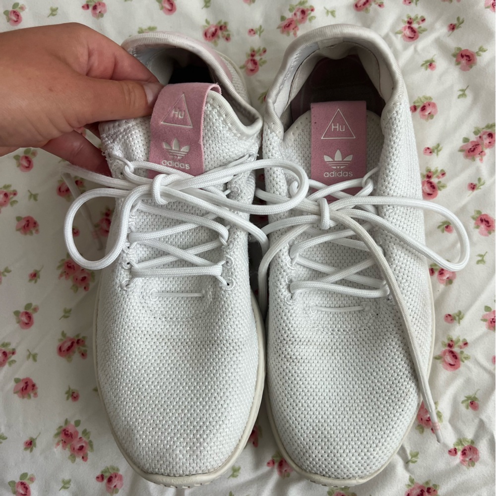 Adidas Pharrell Williams Hu White & Pink Sneakers